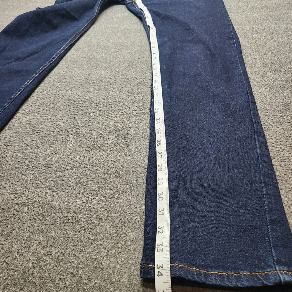Levi's 502 Regular Taper Jeans Mens 34x36 Blue Excellent Dark Wash Denim